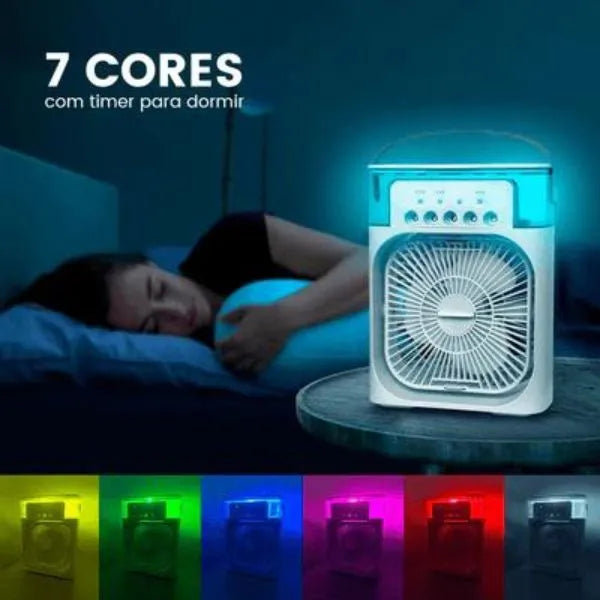 Ventilador com Umidificador de Ar Portátil  Acasa  🧊