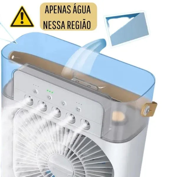 Ventilador com Umidificador de Ar Portátil  Acasa  🧊