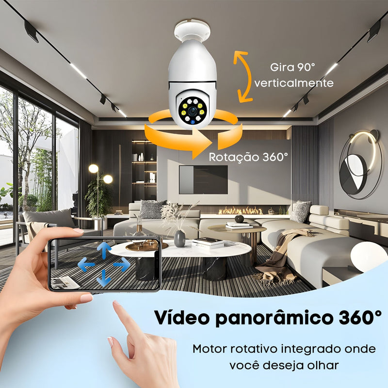 Câmera de Segurança Full HD Wi-Fi Inteligente 360 -Acasa