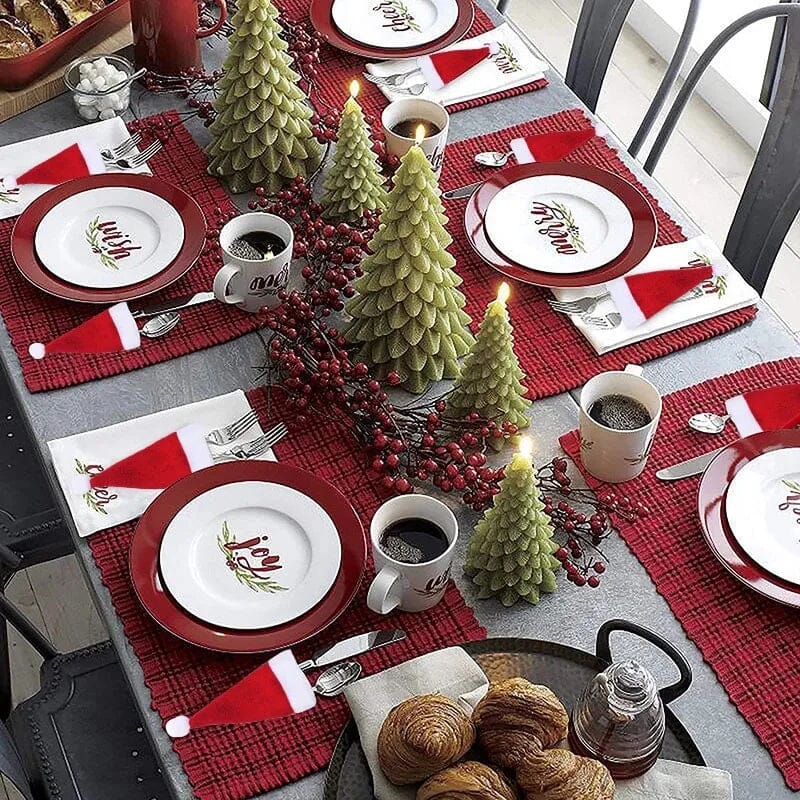 Porta Talheres Decoração Mesa Posta de Natal