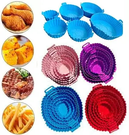 Protetor para airfryer de silicone reutilizaveis kit 6 medidas diferentes -Acasa