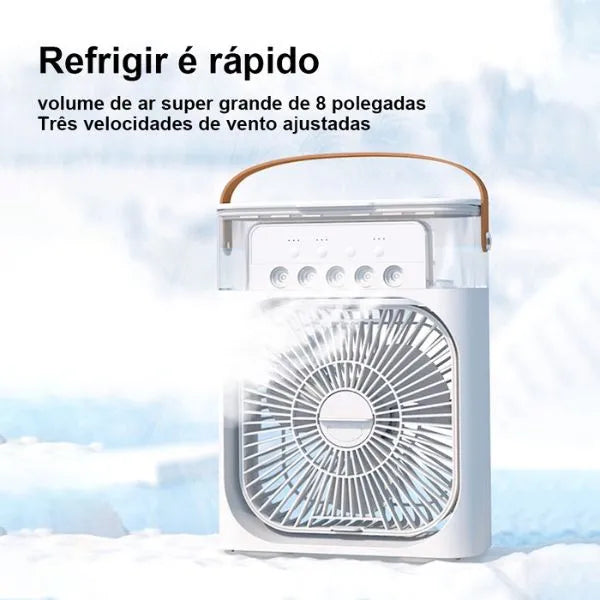 Ventilador com Umidificador de Ar Portátil  Acasa  🧊